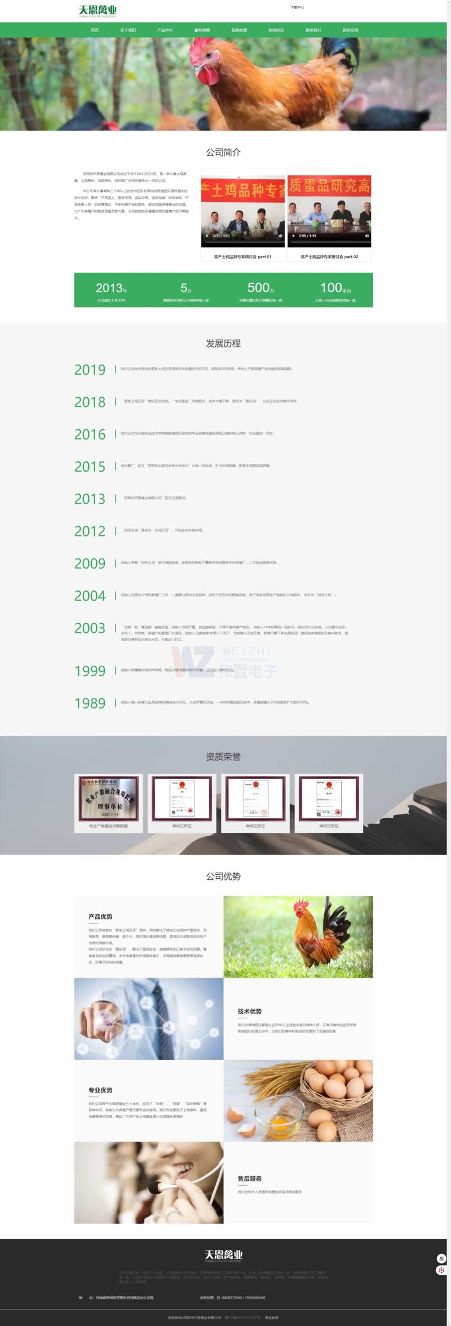 滎陽天恩禽業(yè)關(guān)于我們頁建站效果 滎陽天恩禽業(yè)關(guān)于我們頁建站效果